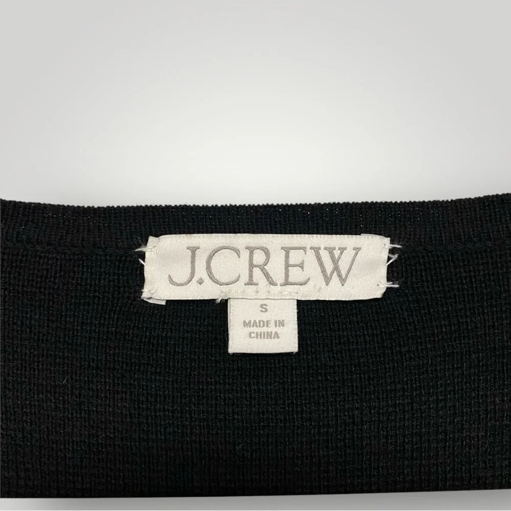 J.Crew Juliette collarless‎ sweater-blazer Sz S Black